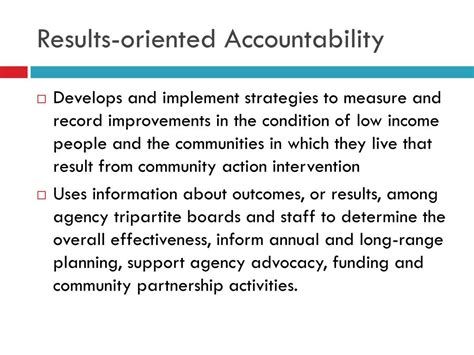 result oriented management|results oriented management & accountability.